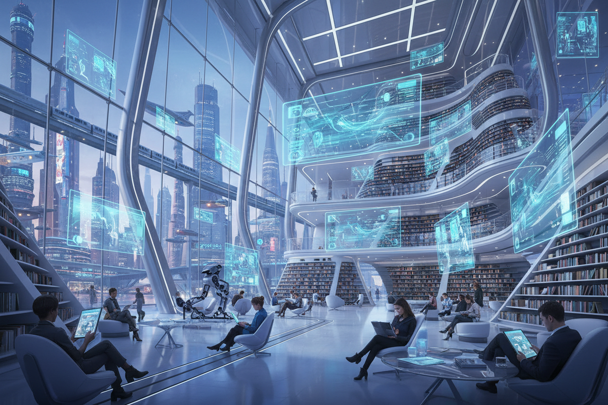 A futuristic library